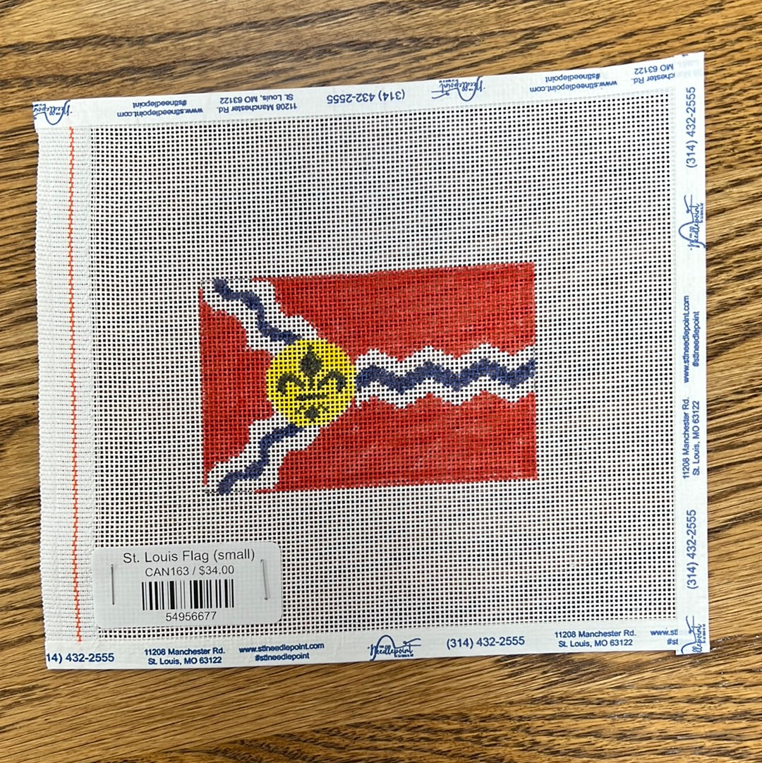 St. Louis Missouri City Flag Needlepoint Belt