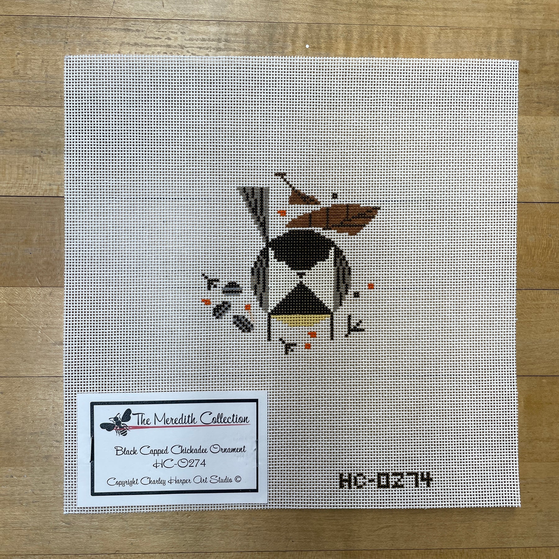 Hc-o274 Black Capped Chickadee – The Needlepoint Clubhouse