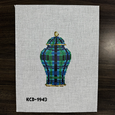 Black Watch Plaid Jar Canvas