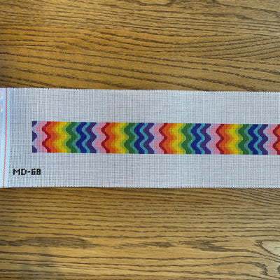 MD-68 Purse strap - rainbow bargello