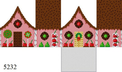 Chocolate Sprinkles and Cherries, 3D Gingerbread House - 18 mesh