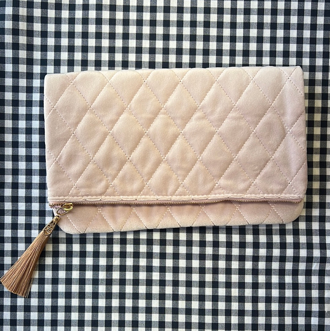 Women's Fold Over Velvet Clutch